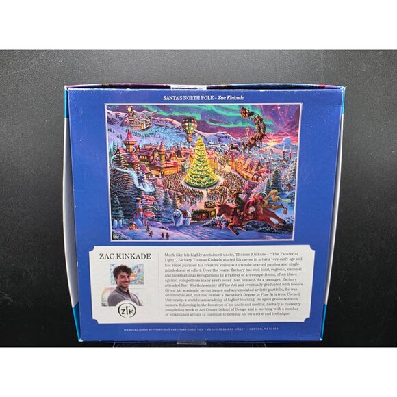 Ceaco Santas North Pole 1000-Piece Jigsaw Puzzle By Zac Kinkade - Picture 4 of 6